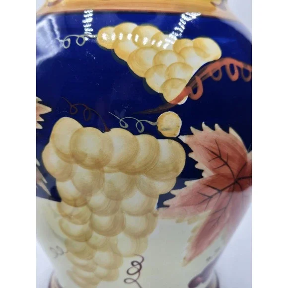 Large Biscotti Ceramic Cookie Jar Canister for Nonni's Tuscan Fruit Design EUC - Picture 12 of 15